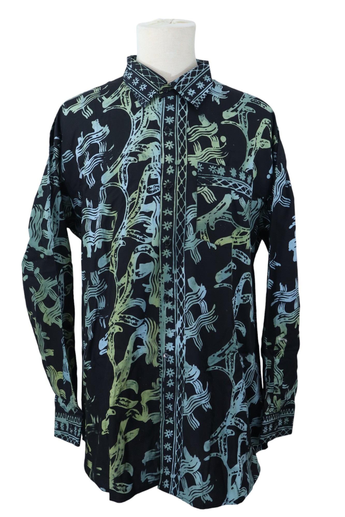 KEMEJA BATIK LELAKI COTTON LENGAN PANJANG