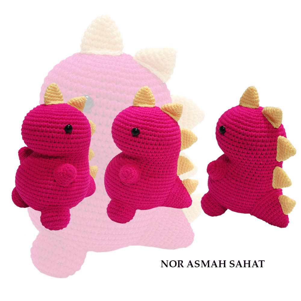 (417) AMIGURUMI DINO - 3 UNIT