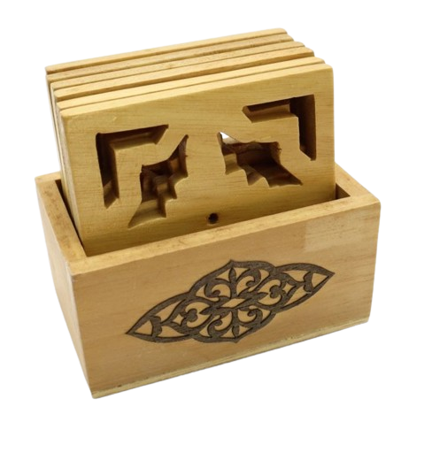 6 PIECES COASTER WITH HOLDER