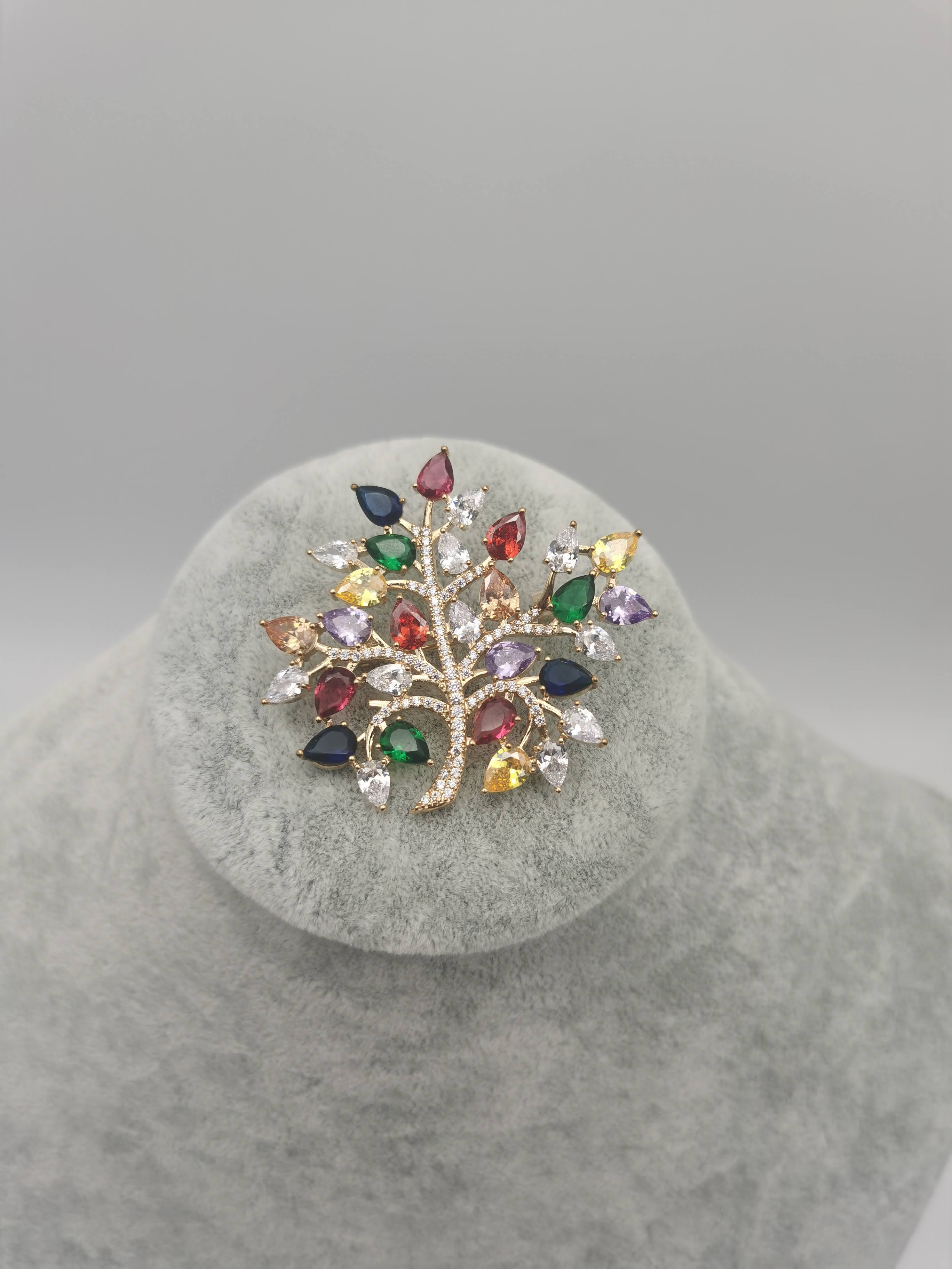 BROOCH ZIRCON ROSEGOLD