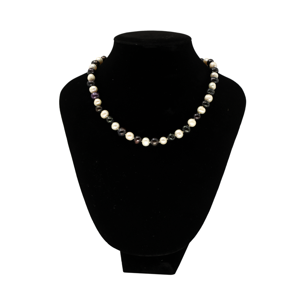 RANTAI LEHER PEARL BLACK & WHITE