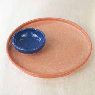(SET) CERAMIC PLATE + CERAMIC SAMBAL BOWL