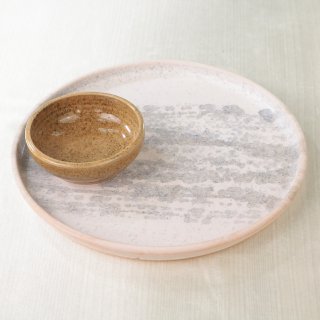 (SET) CERAMIC PLATE + CERAMIC SAMBAL BOWL