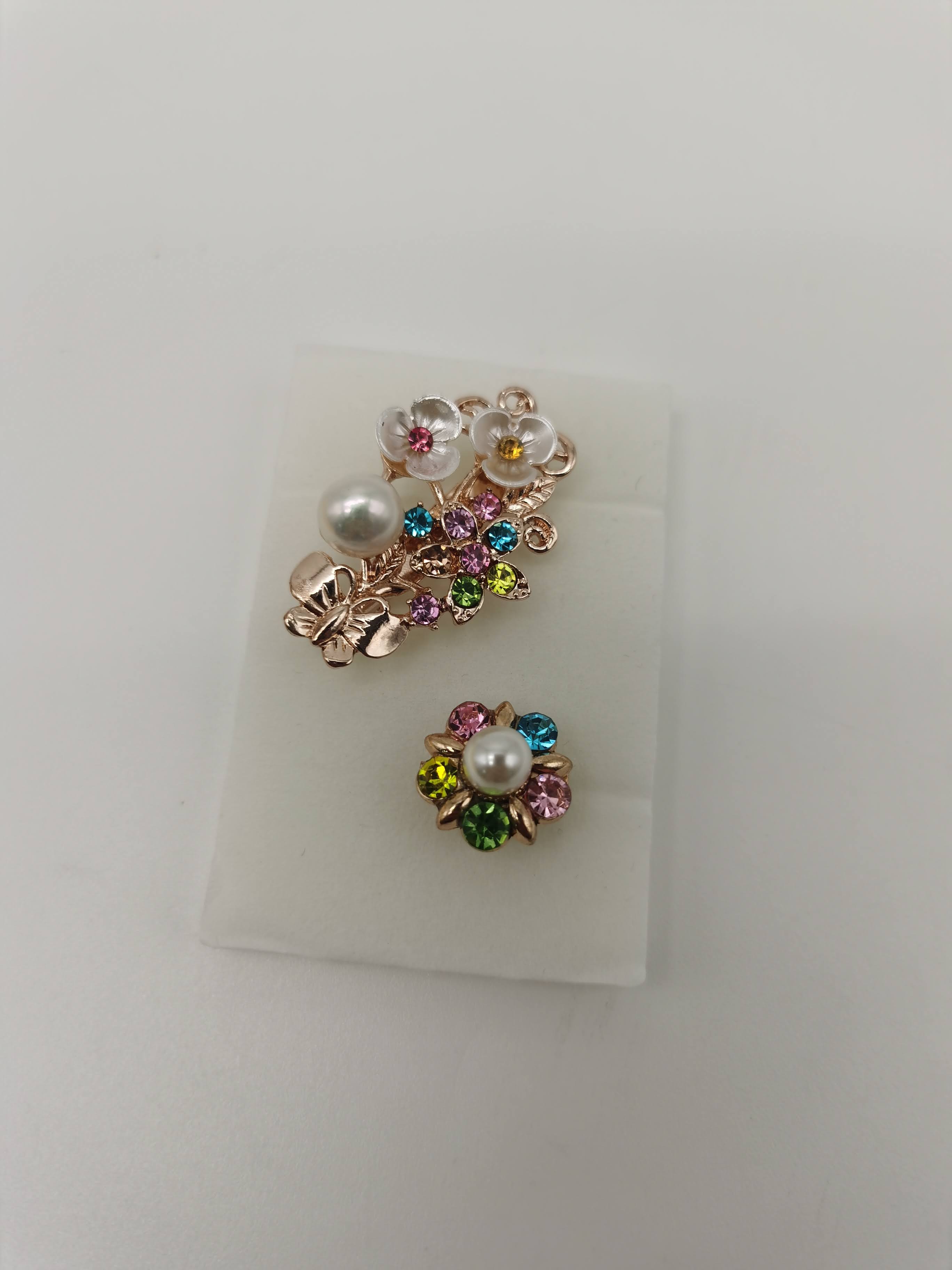 SET PIN WANITA BUNGA PANJANG KUNING + PINK