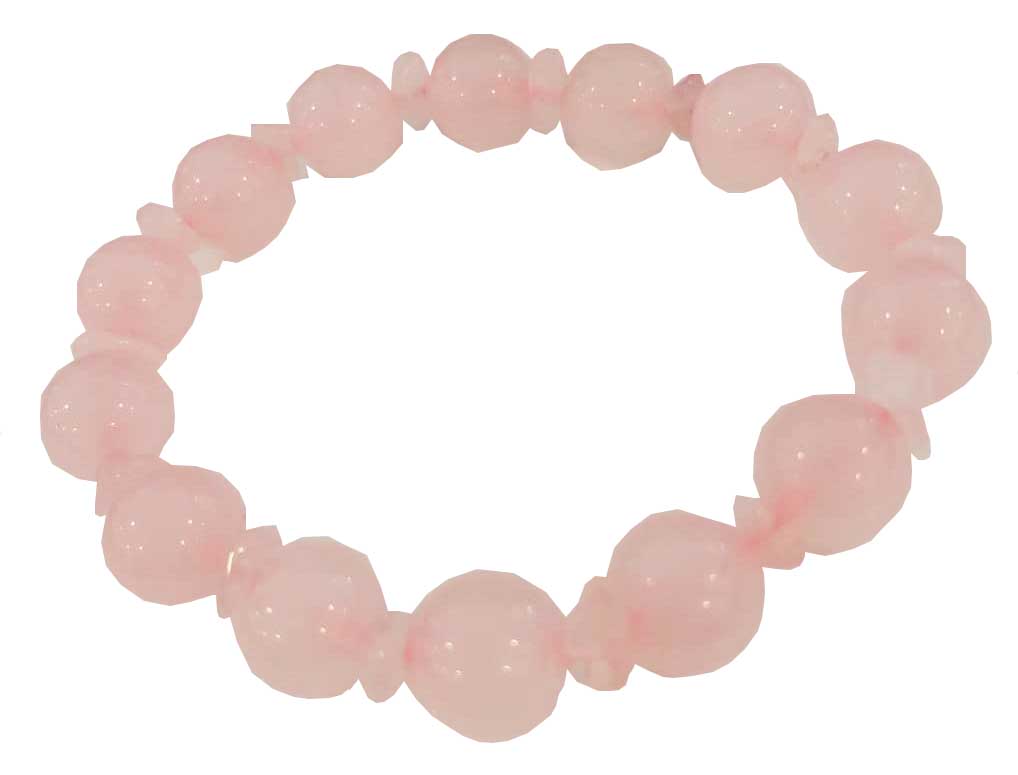 ROSE QUARTZ BRACELET 10MM {A}