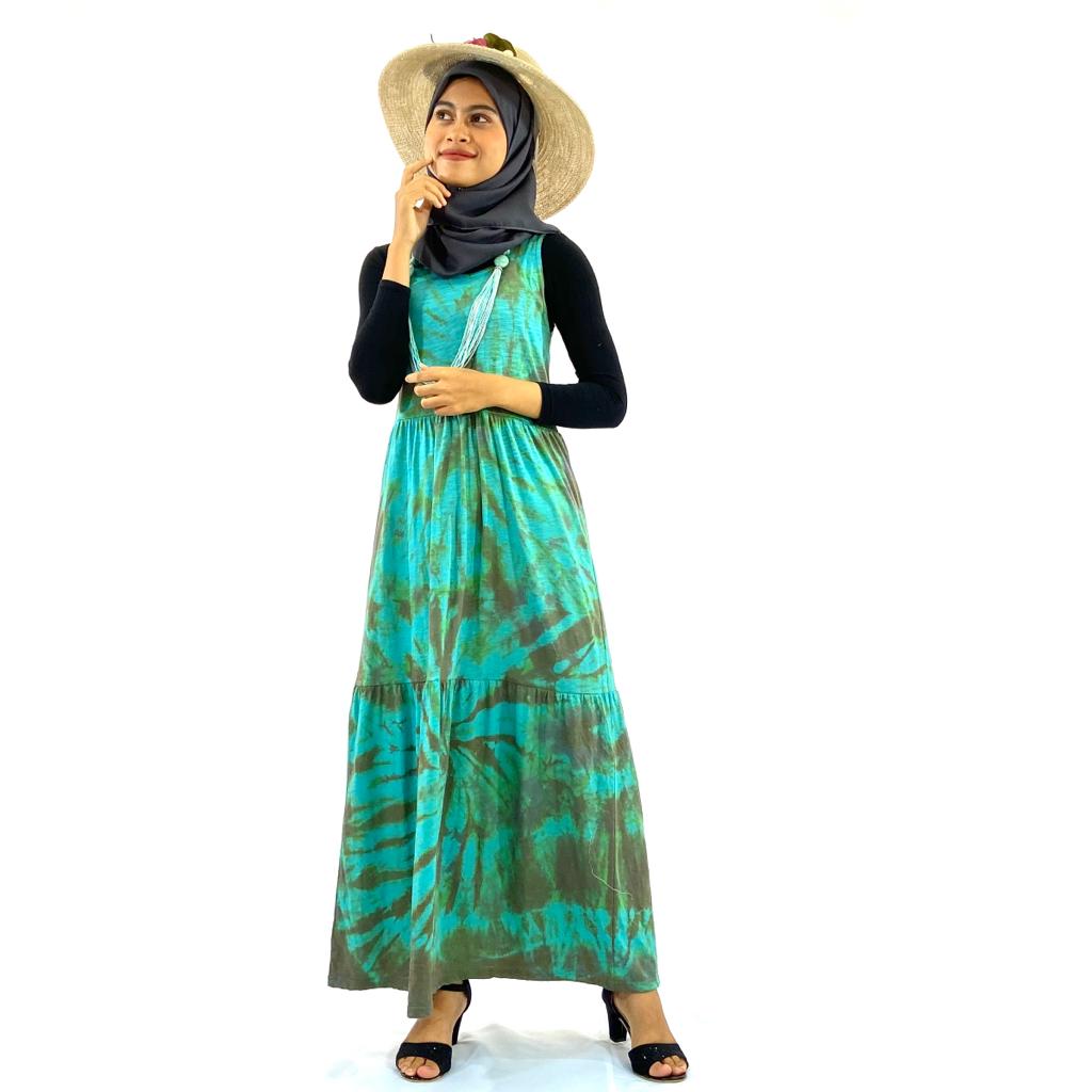 SLEEVELESS DRESS BATIK TIE & DYE