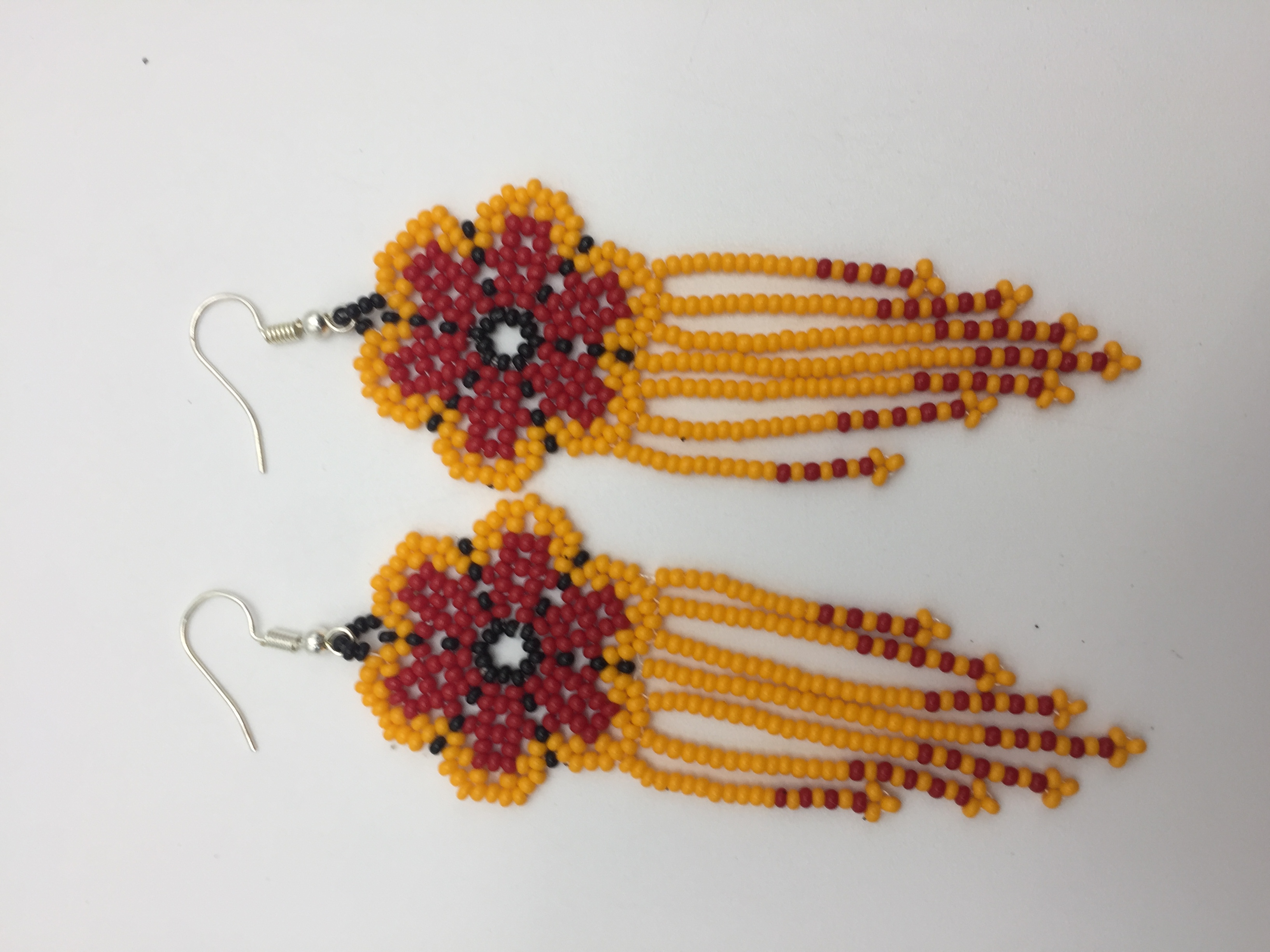 BUNGA JUNTAI ORANGE EARRINGS