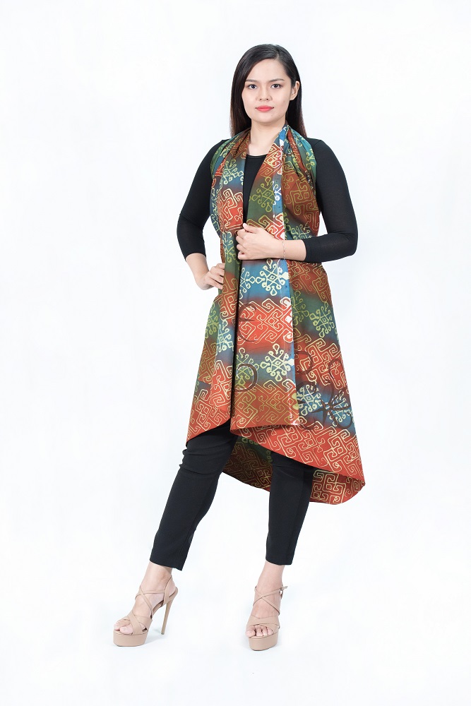 BATIK COTTON 2 METER BROWN GREEN