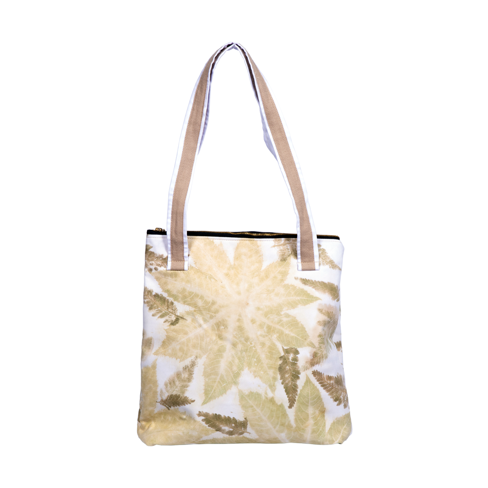 BAROK NATURAL DYE ECO PRINT - TOTE BAG BERZIP