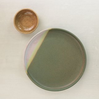 (SET) CERAMIC PLATE + CERAMIC SAMBAL BOWL