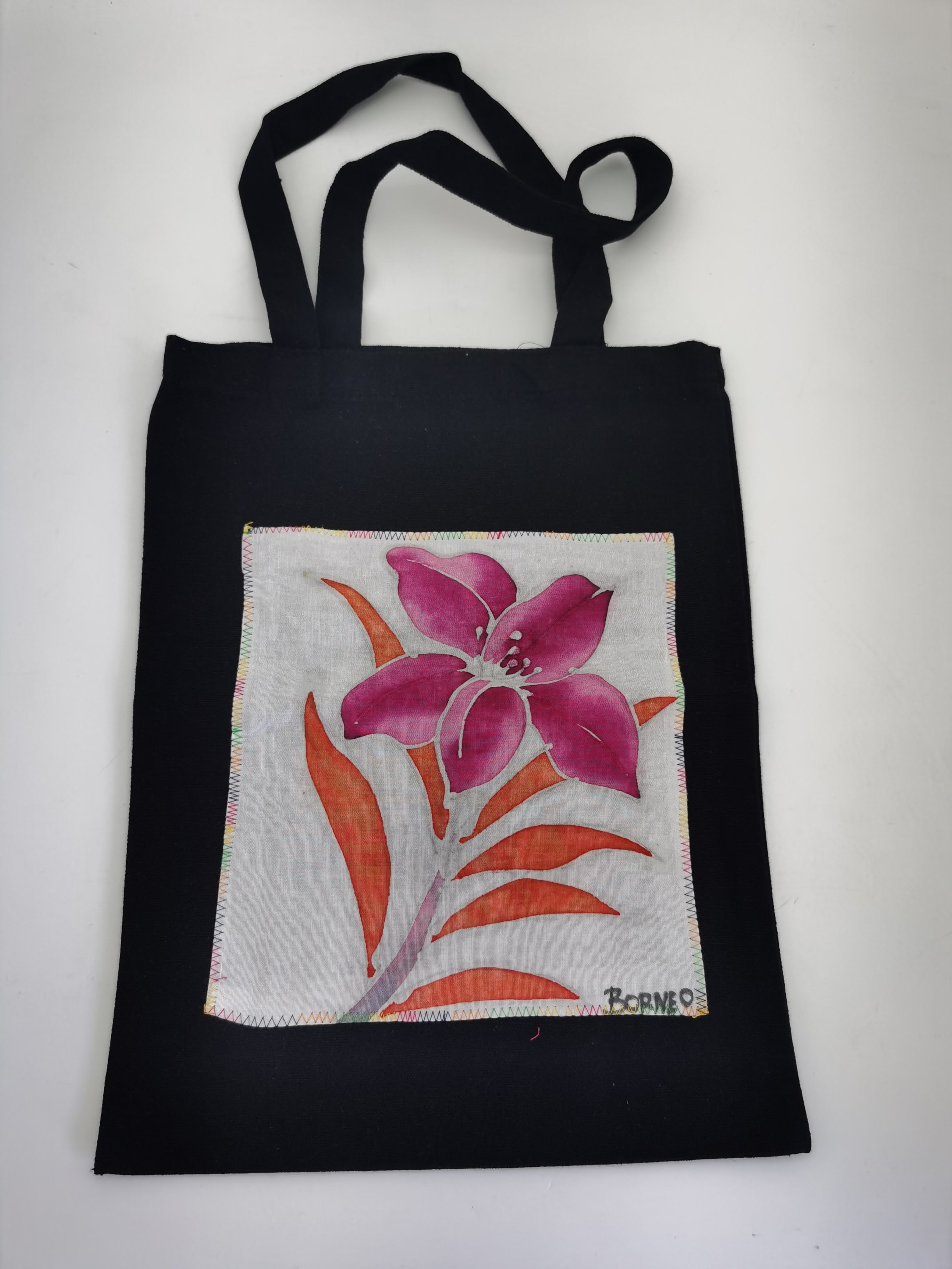 TOTE BAG CANVAS (HIBISCUS)