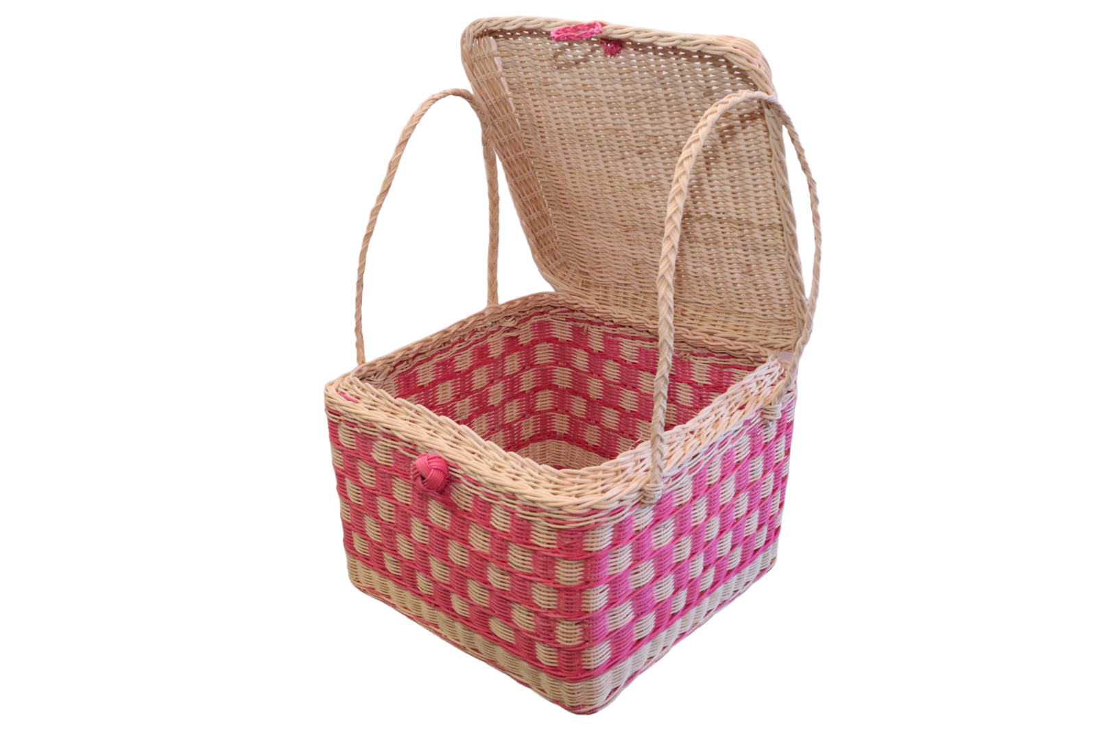 (PRE-ORDER) BAKUL DOBI ROTAN PETAK BERTUTUP