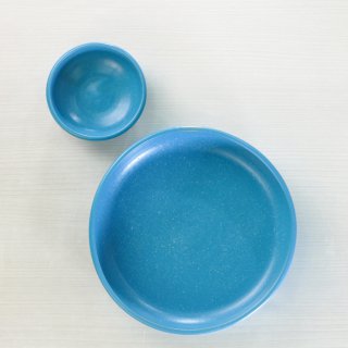 (SET) CERAMIC SHALLOW BIG BOWL + CERAMIC SAMBAL BOWL