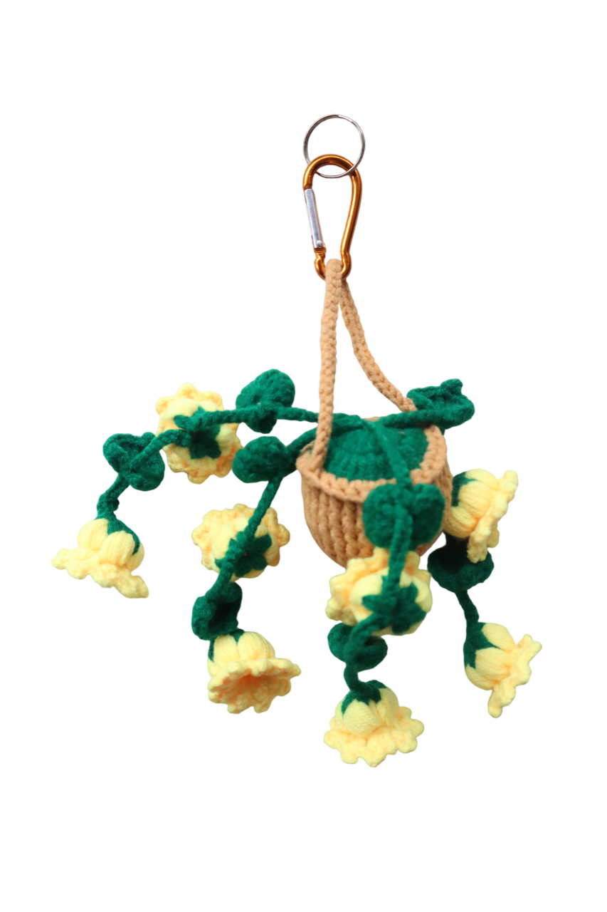 CROCHET CAR HANGING FLOWER