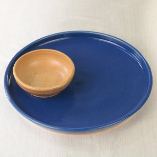 (SET) CERAMIC PLATE + CERAMIC SAMBAL BOWL