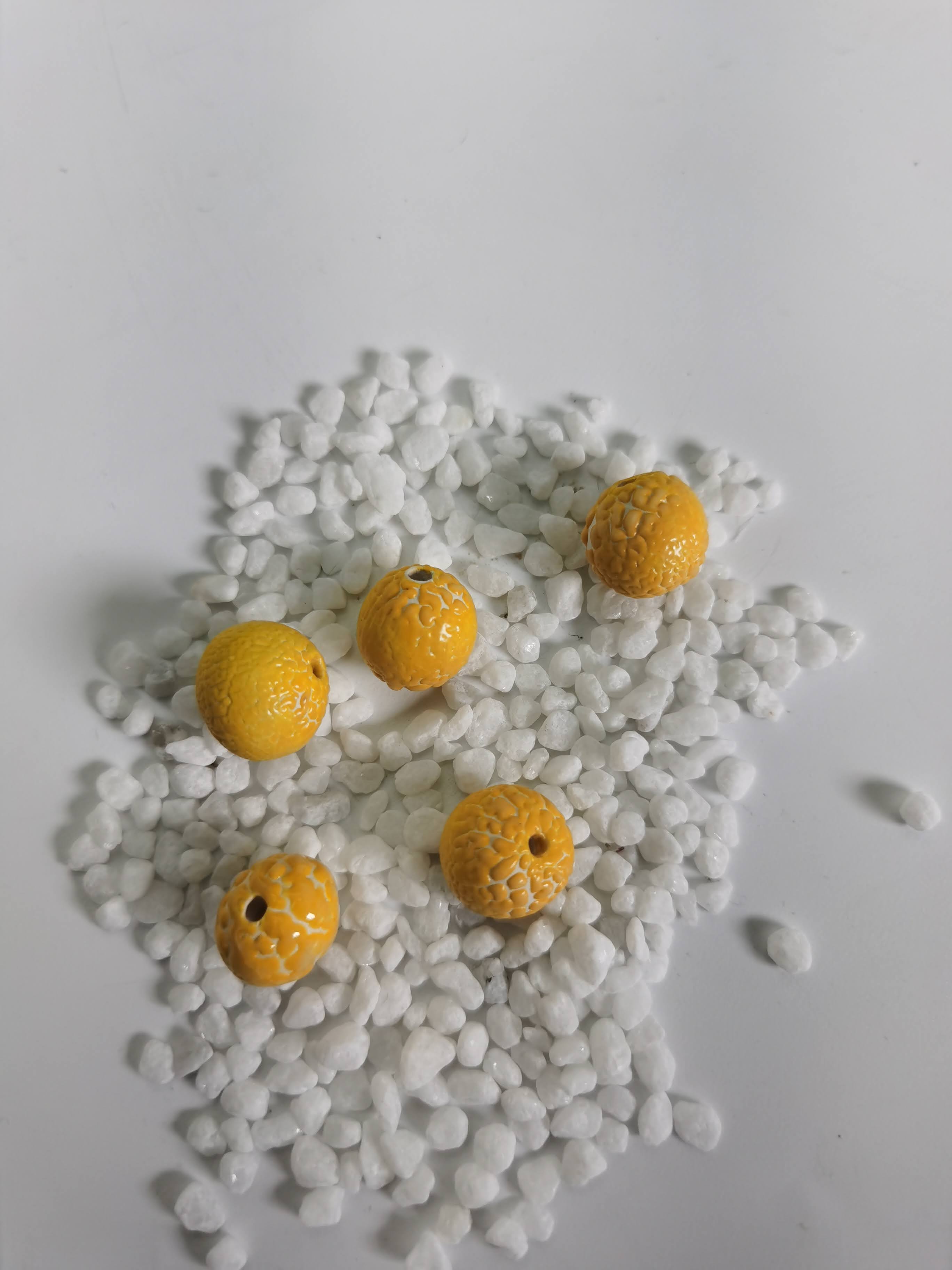 BLAZZING YELLOW CRACK CERAMIC LOOSE