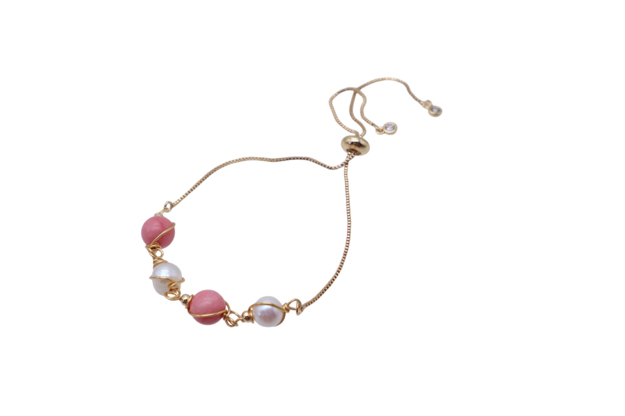 PURE PEARL AND PRECIOUS STONE BRACELET