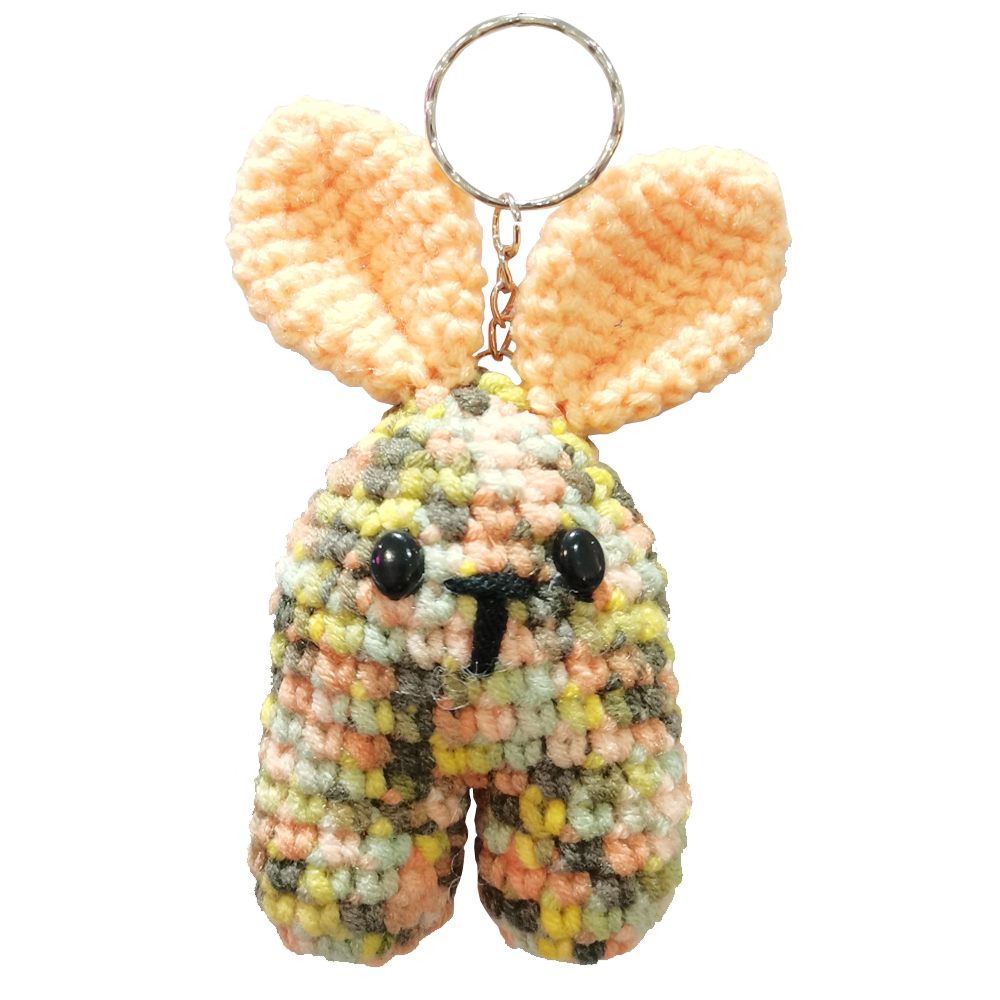 (PRE-ORDER 126) AMIGURUMI RABBIT 2D KEYCHAIN